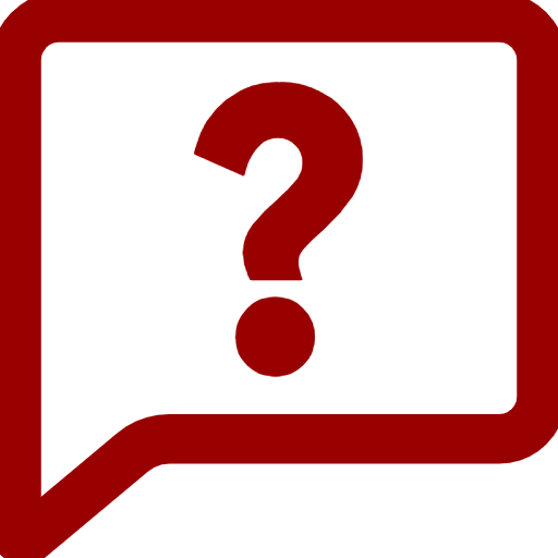 Icon of speech bubble with question mark